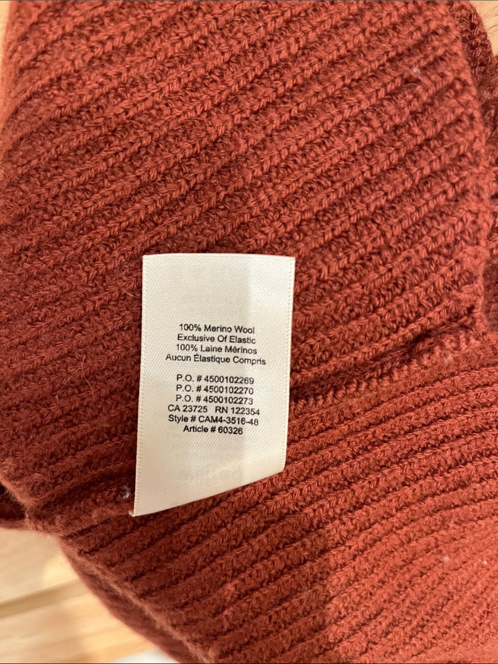 Wilfred Rust Ribbed Crewneck Sweater - Picture 7 of 7